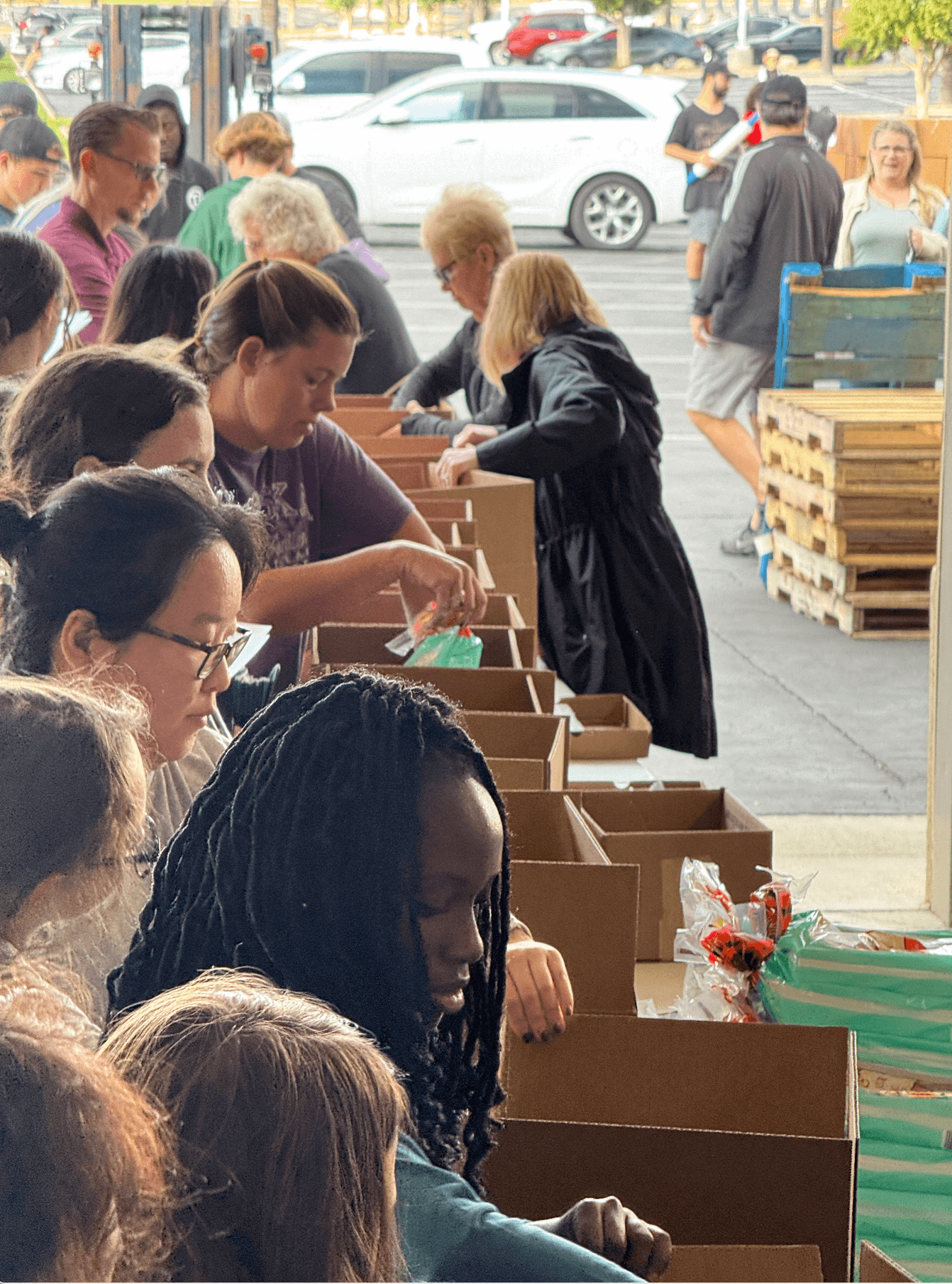 Food distribution.