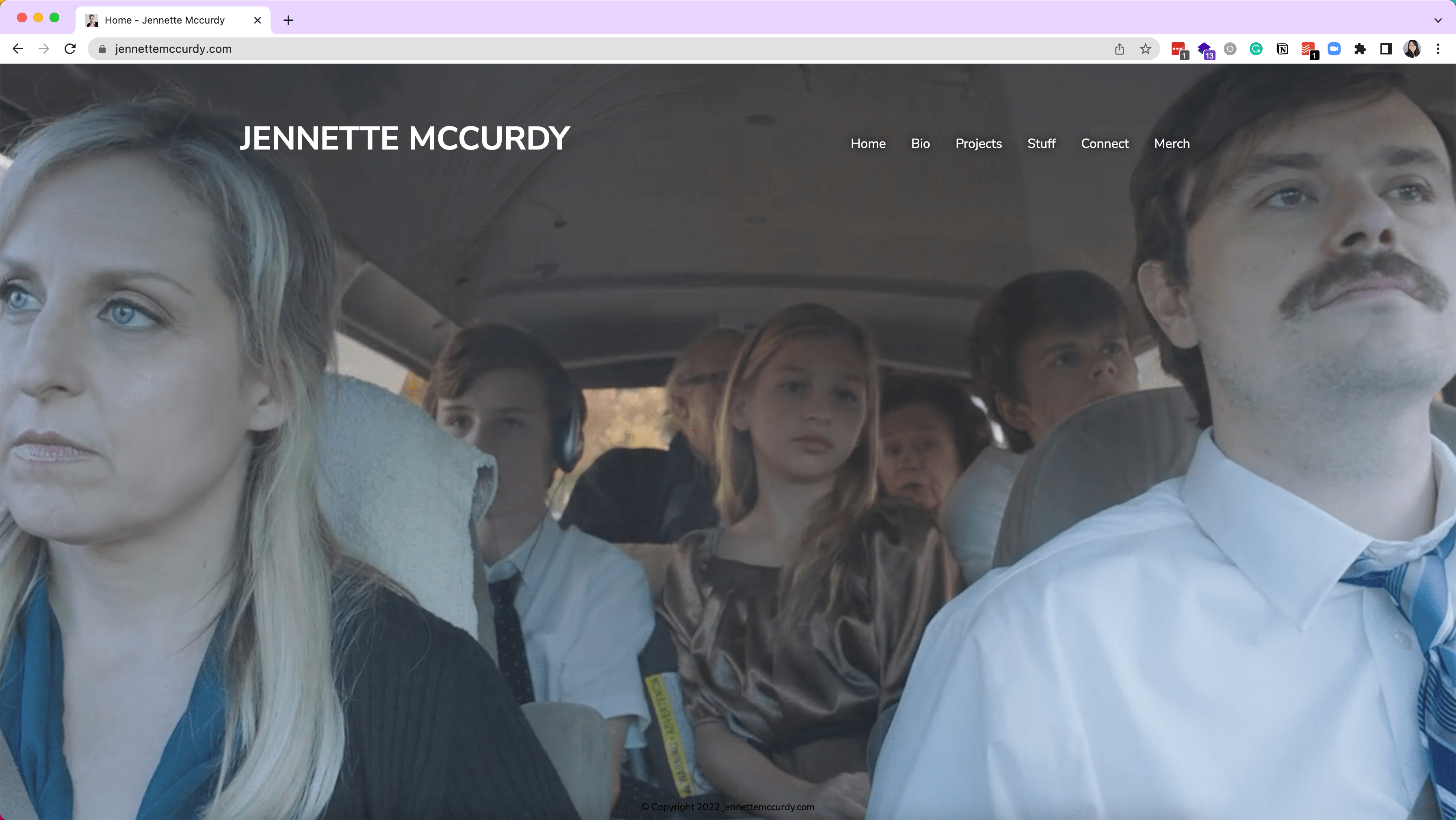 Screenshot of jennettemccurdy.com